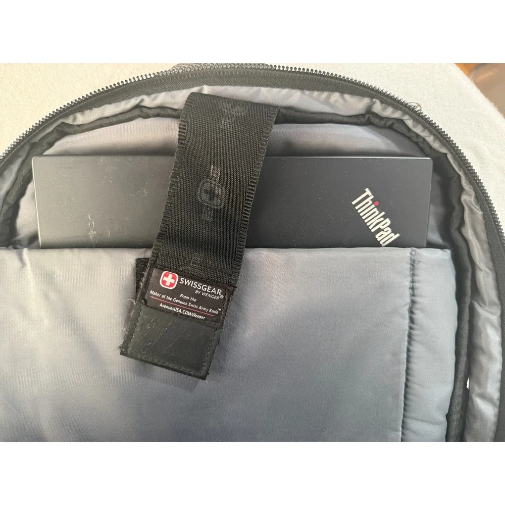Swiss Gear by Wenger Laptop Backpack Black/Gray Durable Travel Bag Authentic
